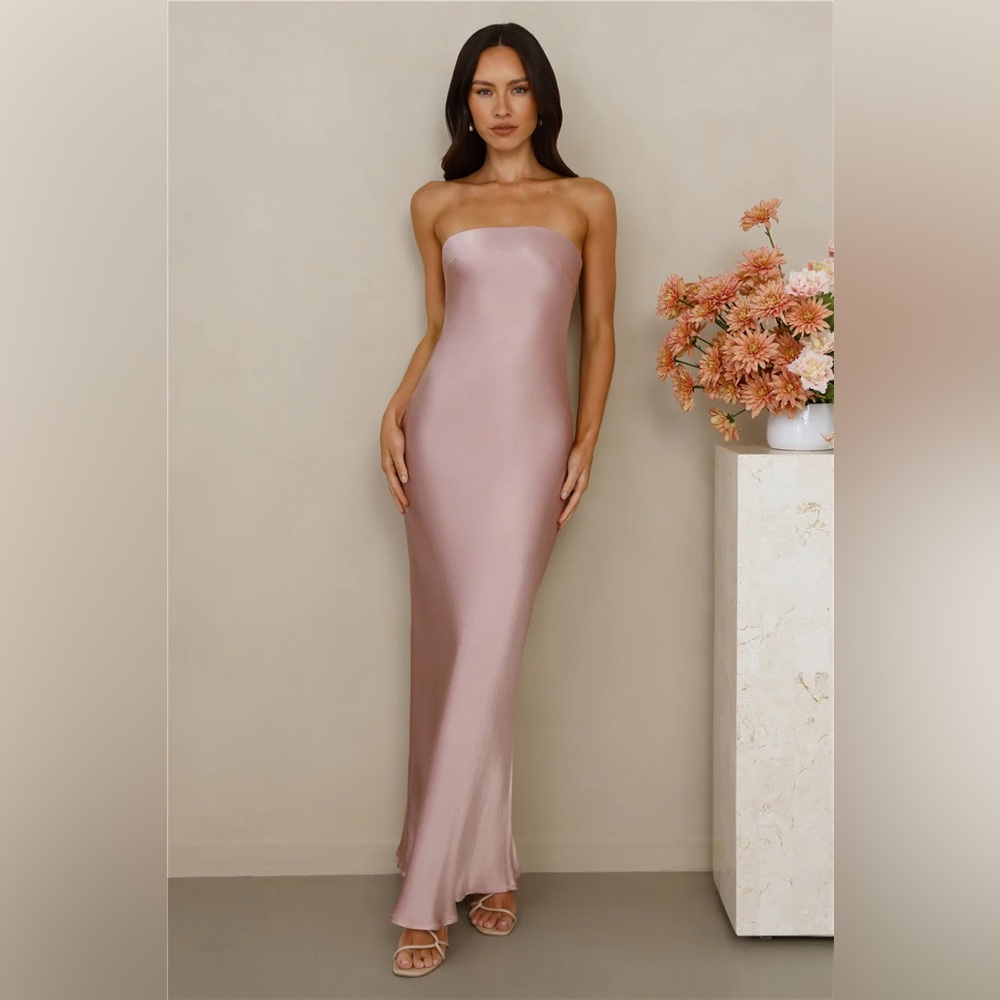 Hello Molly Strapless Blush Dress